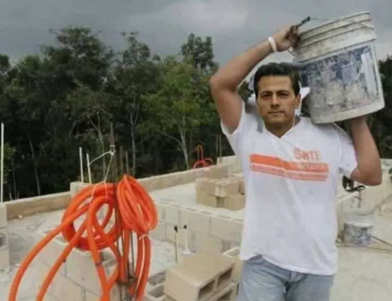 El presidente mexicano listo para construir el muro.