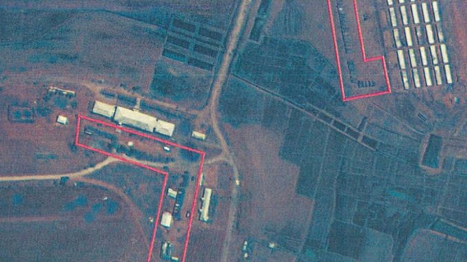 Imagen satelital de la replica de la Casa Azul
