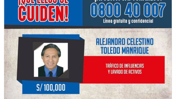 Aviso de recompensa por Toledo