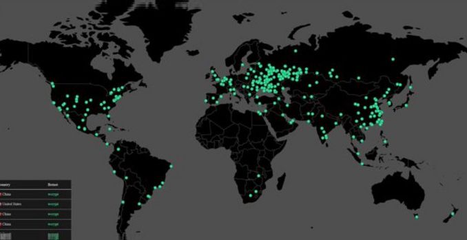 Mapa del ciberataque