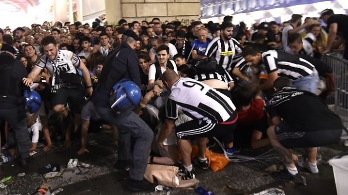 Estampida en Turín cuando veían la final de Champions.