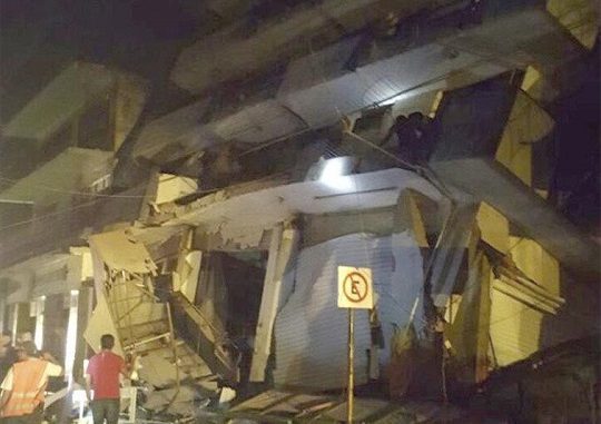 Un edificio afectado en Oaxaca