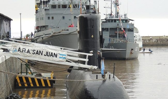 San Juan, el submarino argentino desaparecido.