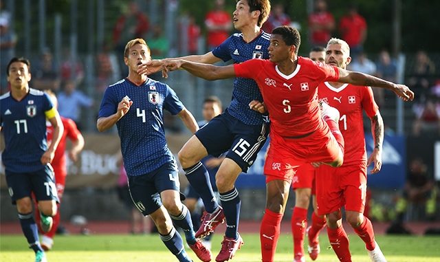 Momento del partido Japón - Suiza