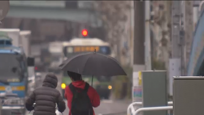 Primera nevada en Tokio fue ligera.