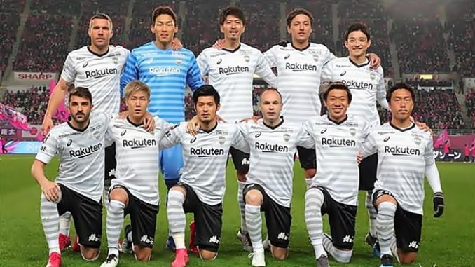 Vissel Kobe en su debur liguero 2019 con Iniesta y Villa