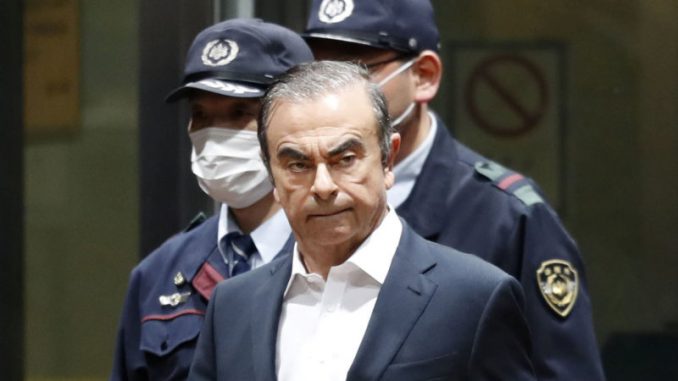 Former Nissan Motor Chariman Carlos Ghosn leaves the Tokyo Detention House in Tokyo, Japan