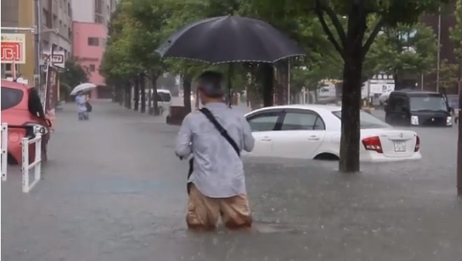Lluvia en Kyushu