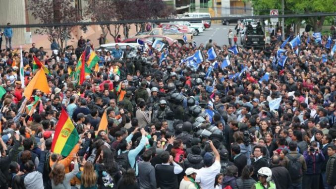 Protestas en Bolivia