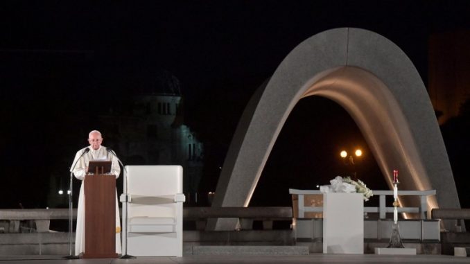 El Papa Francisco en el Parque de la Paz en Hiroshima