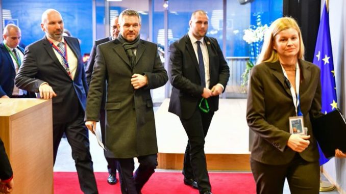 Peter Pellegrini en Bruselas la semana pasada