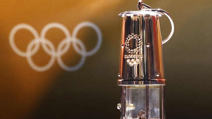 Ensayo del encendido de la llama olímpica para Tokio 2020