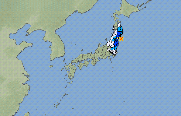 Agencia Meteorológica de Japón. Sismo en Miyagi.