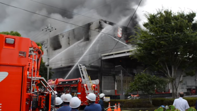 Incendio en Shizuoka