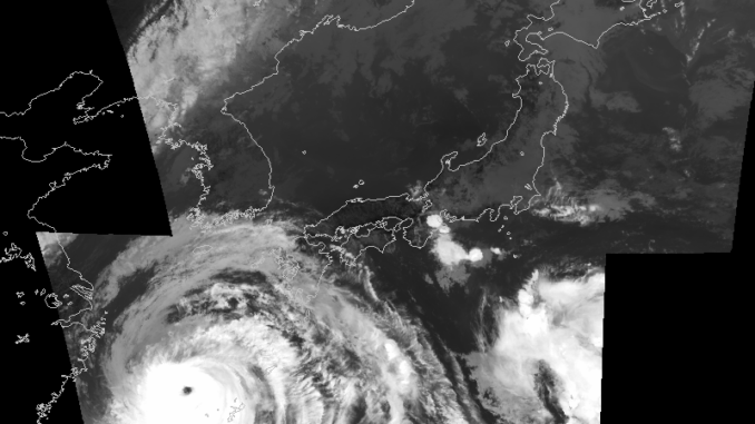 Foto satelital del tifon nº9