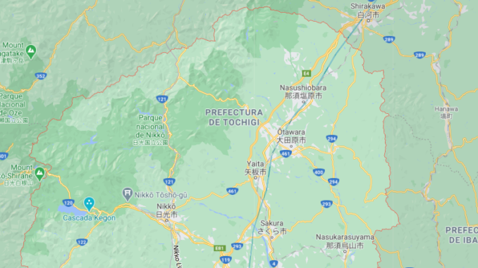 Mapa de Tochigi