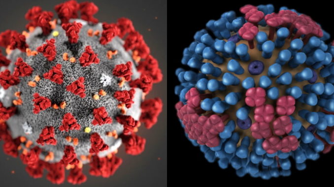 Imágenes de COVID-19 e influenza