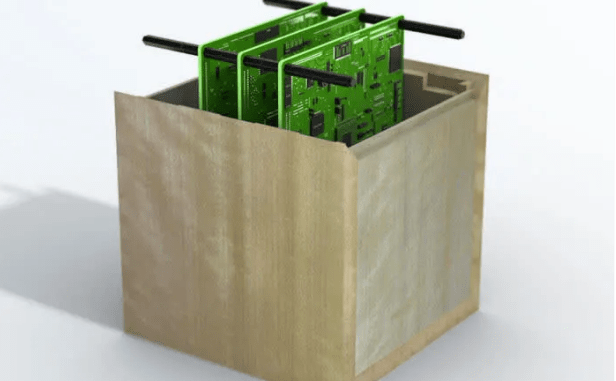 Prototipo de un satelite de madera
