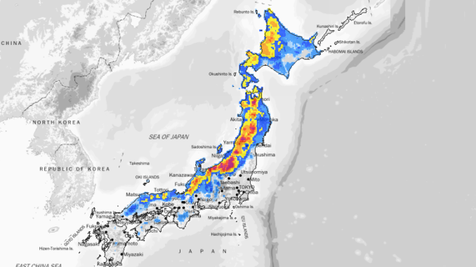 Análisis de nieve en Japón