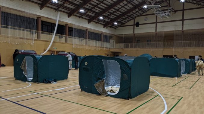 Centro de evacuacion en Soma (Imagen DeMoC)