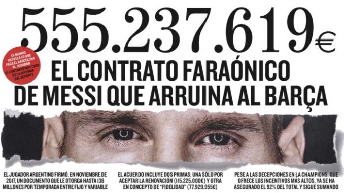 Portada de El Mundo sobre Messi