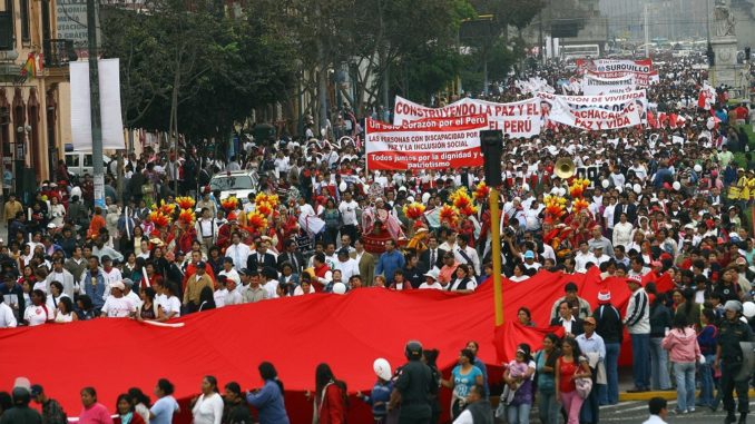 Movilizacion en Lima (Archivo Andina)