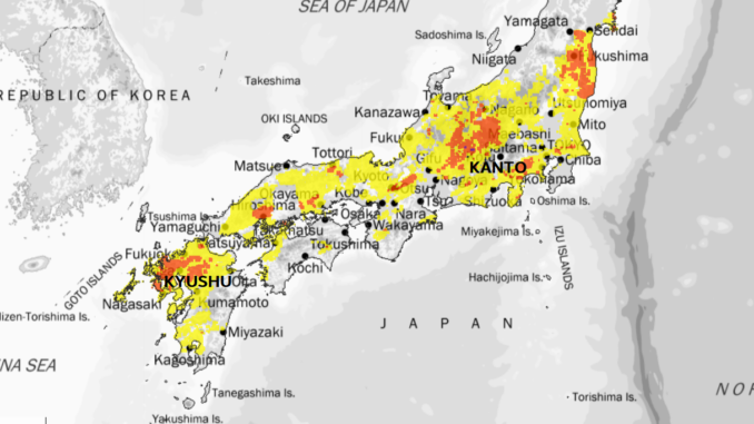 Kyushu y Kanto bajo alertas