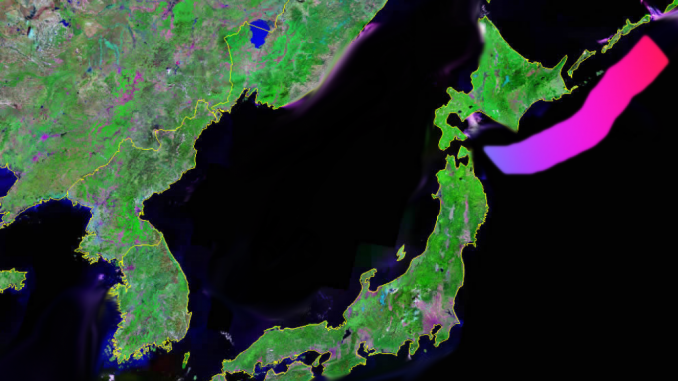Mapa de Japon y fosas de Chishima y Japon 2