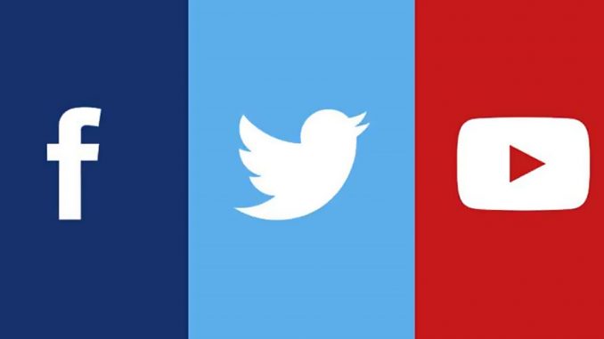Facebook, Twitter, Youtube