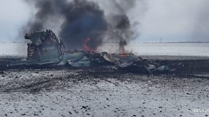 Sukhoi ruso derribado en Volnovakh