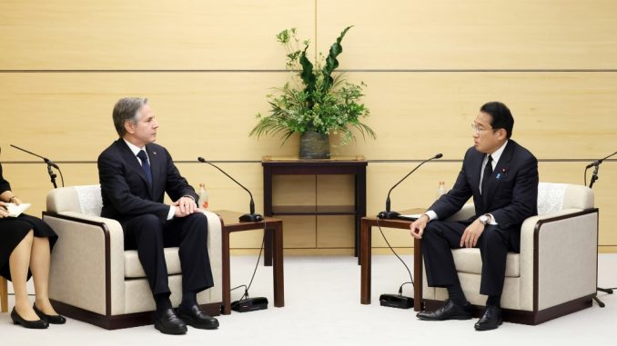 Blinken y Kishida en Tokio esta mañana (Kantei)