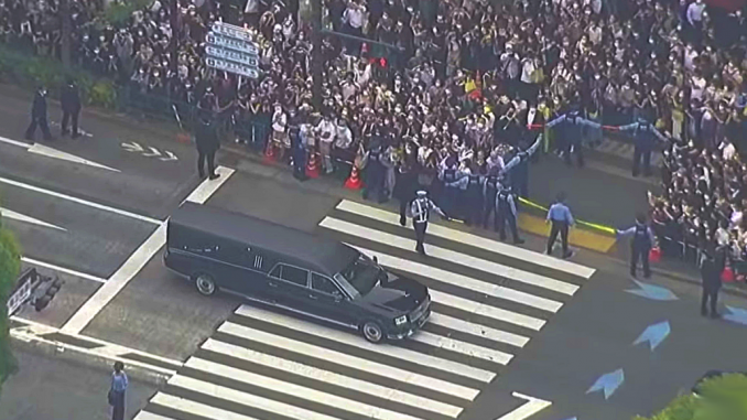 El pueblo despide a Shinzo Abe en Tokio