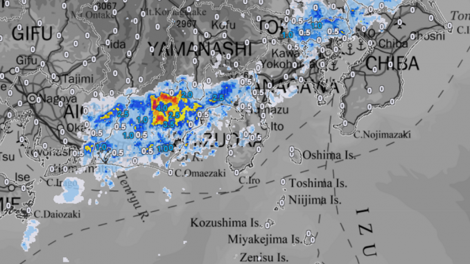 Mapa de riesgo de lluvias de las 12.20 hrs de hoy 26062022
