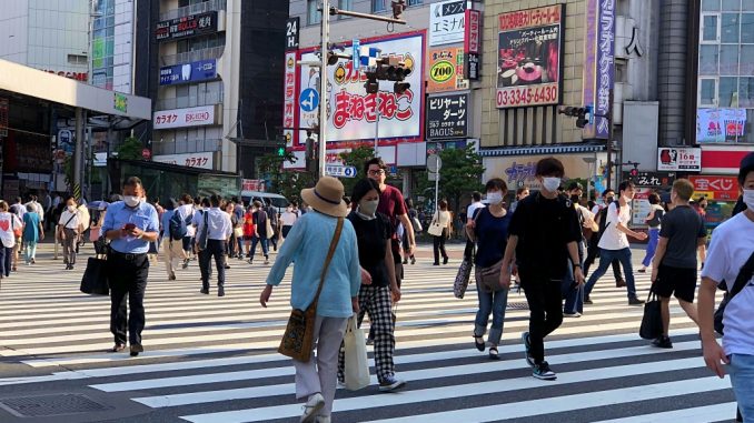 Mascarillas en Shinjuku, Tokio 2