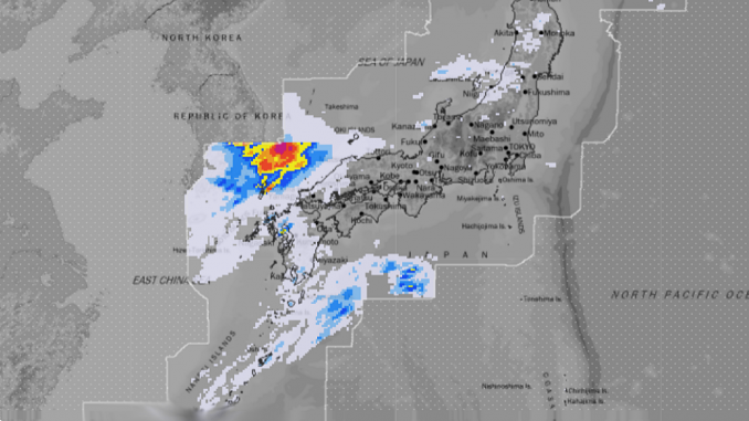 Situación del clima a las 12.00 horas de hoy lunes
