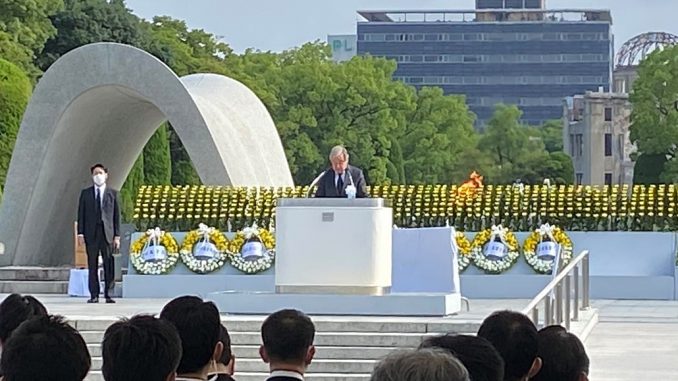 Antonio Guterres en Hiroshima (Embajada de Costa Rica)