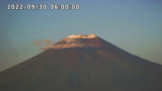 Primera nevada en el Monte Fuji. Imagen del Centro de Inforación de Sky