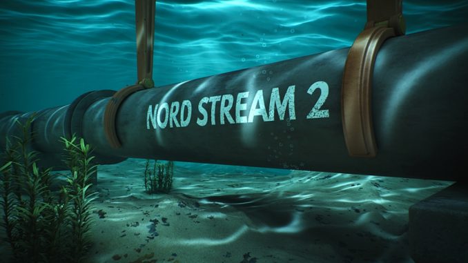 Reproducción de la tubería del gaseoducto Nord Stream