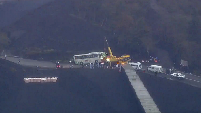 Accidente cerca al monte Fuji