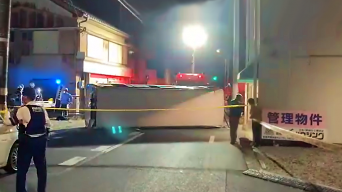 Microbus accidentado en Toyohashi