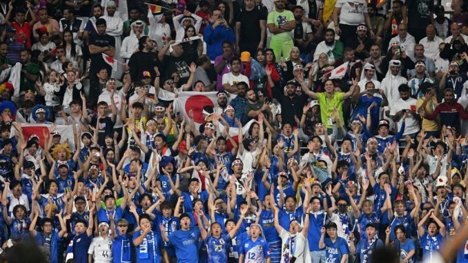 Hinchas japoneses en Qatar