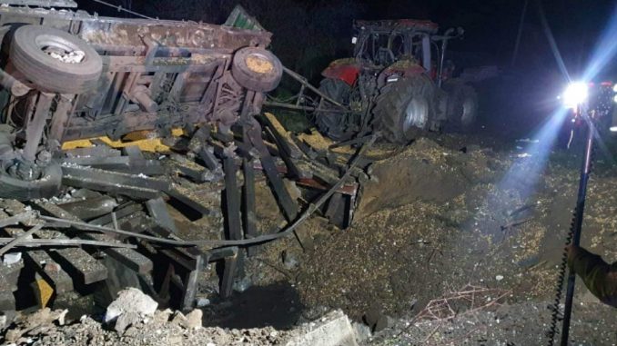 Impacto del misil ruso en Polonia (Twitter)