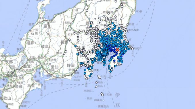 Sismo en Kanto y alrededores