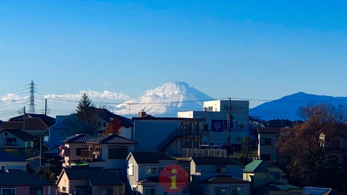 Monte Fuji desde Yokohama, diciembre de 2022