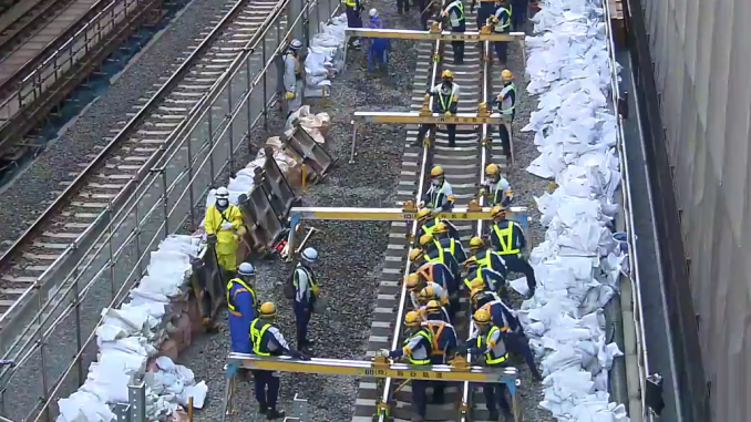 4.000 operarios trabajaron en las obras de fin de semana en Shibuya eki