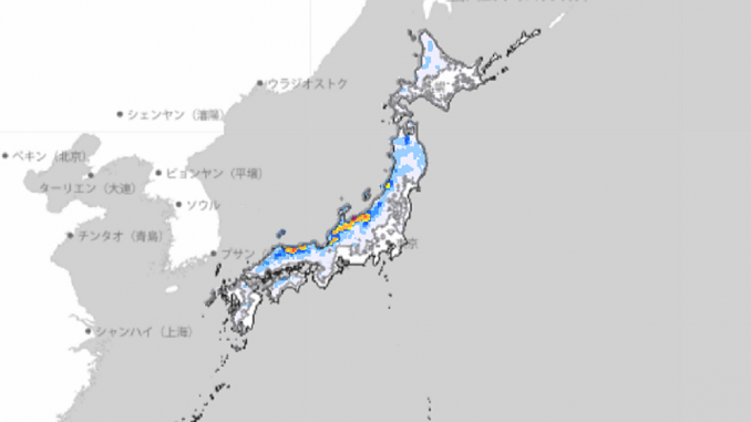 Condicion del tiempo en Japon 24 de enero