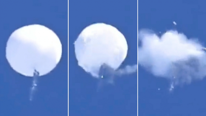 Destrucción del globo espía chino