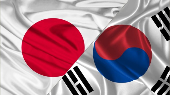 Banderas Japon - Corea del Sur