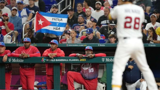 Imagen en la tribuna en Miami