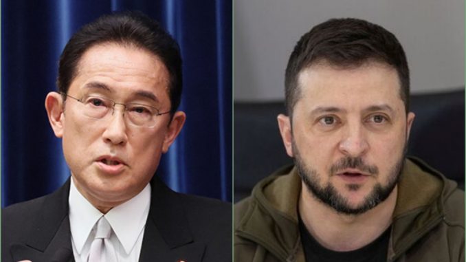 Kishida y Zelenski se encontrarán hoy en Kiev